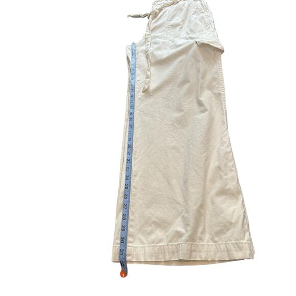 Madewell‎ White Vintage Canvas Belted Griff Super Wide Leg Cargo Pants Size 32 - Picture 12 of 13